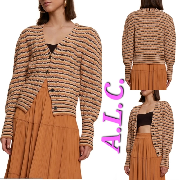 ALC Rebekah wool blend/mix button-down Cardigan Sweater